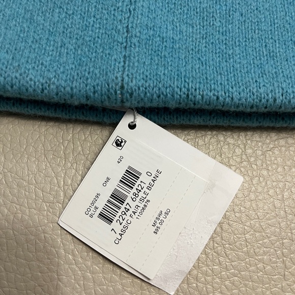 NWT - Coach Adult 100% Wool Classic Fair Isle Beanie with Pom Pom - Picture 4 of 6